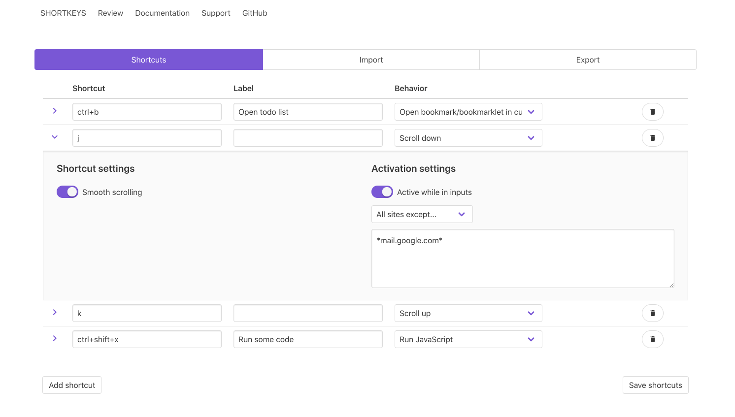 Screenshot of Keys-inaxia-sorty in Chrome